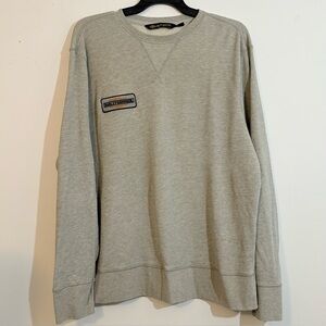 Harley-Davidson Tan Logo Patch Crewneck Sweatshirt — Men’s Size 2XL